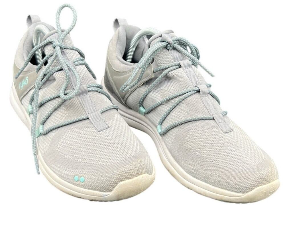 🤍 Ryka Women’s 9 Gray Mint Training Sneakers – Lightweight Athleisure Comfort
